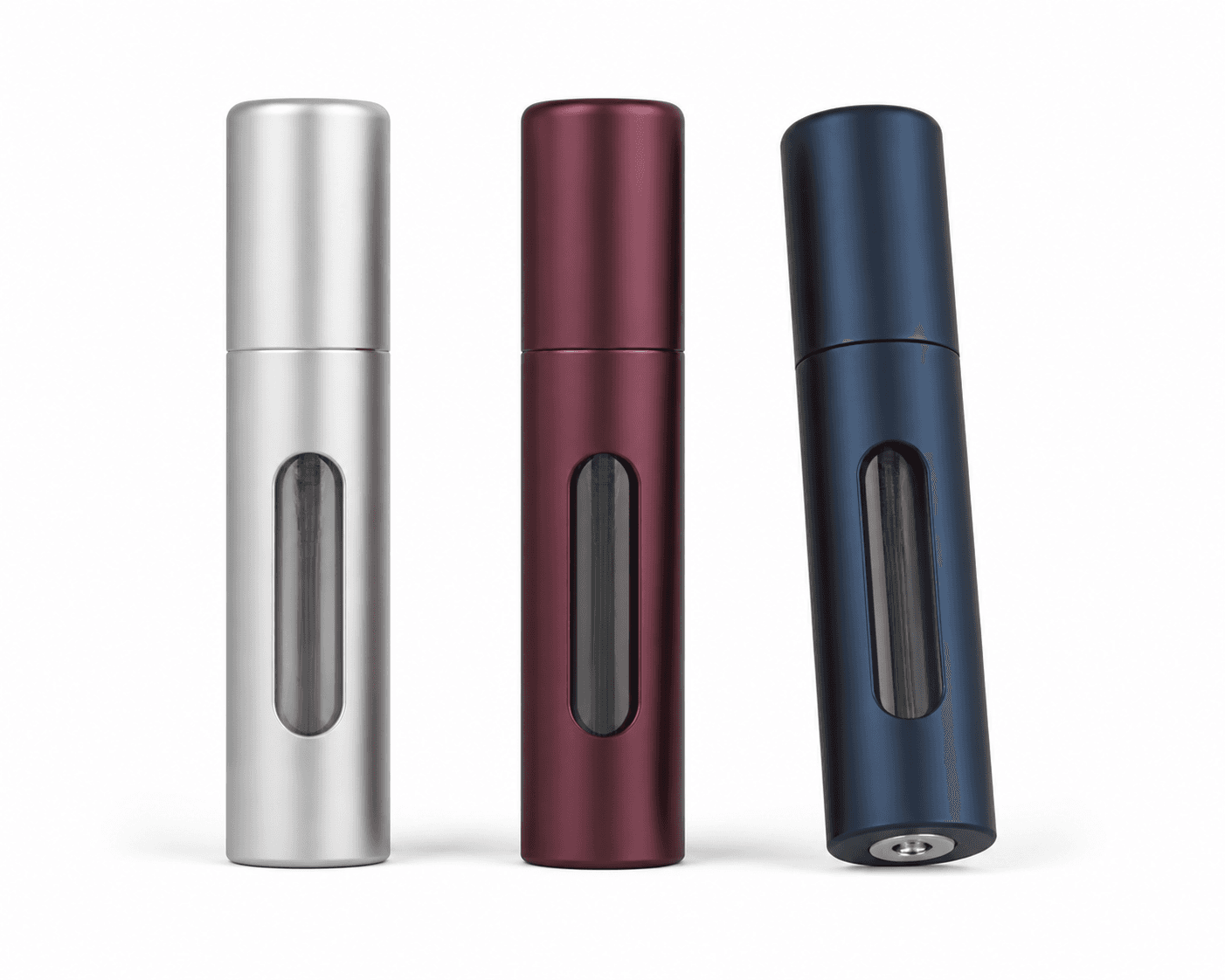 Bottom-Refill travel perfume atomizers